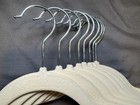 Set Of 9 Velvet Non-slip Hangers Huggable Suit Clothes Heavy Duty Cream