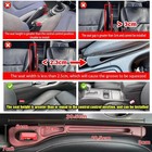 Car Seat Gap Filler Side Seam Plug Strip Leak-proof Filling   Holder 2 Pcs Black