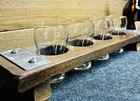 Beer Tasting Flight Boards From Repurposed Wood 4 5oz Mini Pub Glasses Included