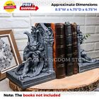 Gothic Thinker Gargoyle Sculpture Book Ends Bookshelf For Medieval Home Decor