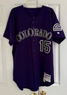 Denny Neagle 2003 Game Used Worn Colorado Rockies Purple Jersey Team Coa