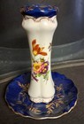 Antique Limoges Porcelain Hat Pin Holder W ring Dish Stunning Hand Painted