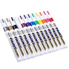 12pcs Waterproof Permanent Paint Marker Pen For Car Tyre Tire Tread Rubber Metal