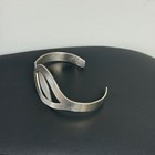 Vintage Taxco Mexico 925 Sterling Silver Modernist Wave Cuff Bracelet Signed 22g