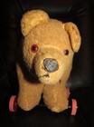 Antique Toy Steiff Golden Bear Works On Wheels