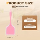 2 Pcs Silicone Tamagoyaki Spatula  Pancakes Nonstick Spatula  Large frosted Pink