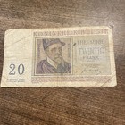 Banknote Belgium 20 Francs Nd 1950  Royaume De Belgique Tr  sorerie Soldier Owned