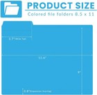 8 30 120 Pack Colored File Folders  1 3 Cut Tab Letter Size 8 5  X 11  Manila