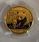 2012 China Gold Panda50 Yuan  1 10 Oz First Strike Pcgs Ms70