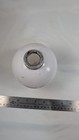 Antique Plain Round White Milk Glass Lightning Rod Ball Bmg Caps