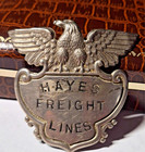 Vintage Hayes Freight Lines Livery Bus Driver Badge