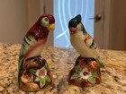 Vintage Most Beautiful Tropical Birds Parrots Salt   Pepper Shakers - Japan