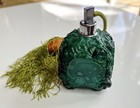 Rare Curt Schlevogt Art Deco Malachite Ingrid Glass Perfume Atomizer Bottle Rose