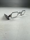 Antique Victorian 10k White Gold Folding Oxford Pince-nez Spectacles Engraved