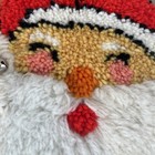 Vintage Christmas Santa Face Latch Hook Wall Hanging Or Table Decor