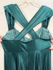 Petra Fashions Vintage Emerald Green Long Nightgown Negligee Lace Bust Sz 1x