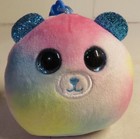 Ty Squish A Boo Plush Hope The Tie Dye Bear 3    2021 Mini Clip Toy Stuffed Animal
