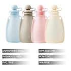 Reusable Silicone Baby Food Pouches 4 Pack Squeeze Pouches For Toddler Kids New