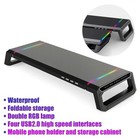 Kyolly T1 Rgb Gaming Computer Monitor Stand Riser With Storage Usb Ports   Led