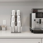 Stainless Steel Disposable Paper Cup Dispenser  Cup   Lid Storage Organizer