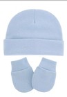 2 Pack Newborn Baby Cotton Hat Toddler Boy Gloves Winter Warm Beanie Cap 3pcs