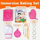 Jaxojoy Kids Cooking   Baking Chef Set For Little Girls Dressup Pretend Play Toy