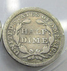 1858 U s  Half Dime Silver 1 2d