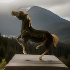 Nice Breyer Horse Vtg 1960s Diablo   88 Glossy Charcoal Semi Rearing Stallion