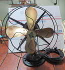 Vintage Robbins   Myers  Oscillating 12    4-blade Brass Blade Fan