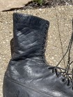 Antique Victorian Ladies Black Leather Lace Up Shoes High Heel