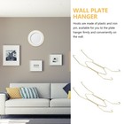 4 Pcs Spring Loaded Metal Wall Plate Hangers With Hooks For Dish Decoration