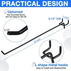 100 Pcs 12 Inch Black Peg Board Shelving Hooks Stainless Steel Garage