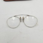Antique White 1 10 12k Gold-filled Pince-nez Eyeglasses American Optical Ao