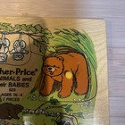 Puzzle In Legno wood-fisher-price 523-e-animals And Their Babies-anni 80-vintage