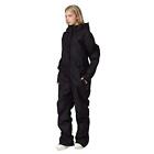  Women s Ski Suit One Piece Snowsuits Jumpsuits Winter Waterproof Medium Black