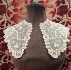 Antique Edwardian Floral Lace Collar For Dress