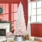 7ft Tall Unlit Pencil Artificial Christmas Xmas Tree Realistic Branches 616 Tips