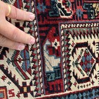 Auth   19th C Antique Caucasian Rug       Rare Collectors Pc  Ivory 4x5