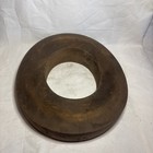 Antique Wooden Block Hat Brim Mold Millinery Form 6 3 4             