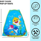 Baby Shark Pop-up Play Tent For Kids  28  X 28  X 30  Collapsible Indoor outdoor