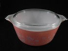 Vtg Pyrex Pink Gooseberry Casserole Dish 475 With Lid 2    Quart Cinderella