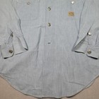 Ralph Lauren Country Shirt Mens Medium Chambray Workwear Western Vintage Inspire