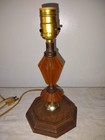 Vintage Retro Lucite Orange Mid Century Modern Bedroom Table Lamp 10 5  Tested