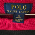 Polo Ralph Lauren Boys Pullover Sweater Red Black Striped Knit M  10-12 