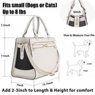 Fashion Pet Carrier Dog Cat Carrier Purse Soft-sided Leather Handbag Pet Tote   