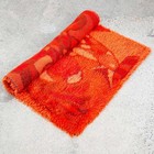 Mid Century Modern Shag Rug Ege Rya Abstract Red Orange Rooster 51x34 Wool
