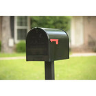 Stanley Black  Extra Large  Steel  Post Mount Mailbox