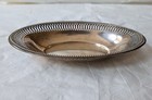 Antique German 800 Silver Bowl  Pierced Openwork Sides  Beaded  7 X 4 5   1890s 