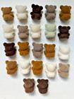 22 Vintage Miniature Flocked Fuzzy Teddy Bears Lot