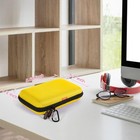 Bright Yellow Hard Shell Electronic Organizer Carrying Case - Shockproof Larg   